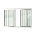 Ver imagem 1 de Janela Confort 4 Folhas com Grade Vidro Liso 100cm X 150cm Brimak
