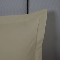 Porta Travesseiro 1 Peça Dia a Dia 70 X 50cm Algodão Percal 140 Fios Cáqui - 3