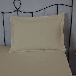 Porta Travesseiro 1 Peça Dia a Dia 70 X 50cm Algodão Percal 140 Fios Cáqui - 2