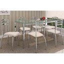 Ver imagem 1 de Mesa Cozinha Reno 150 + 6 Cad Portugal Cromado Kappesberg