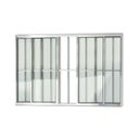 Ver imagem 1 de Janela de Aluminio de Correr 120x200cm 4 Folhas com Grade e Vidro Liso Confort Brimak Brilhante