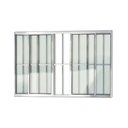 Ver imagem 1 de Janela de Aluminio de Correr 120x200cm 4 Folhas com Grade e Vidro Liso Confort Brimak