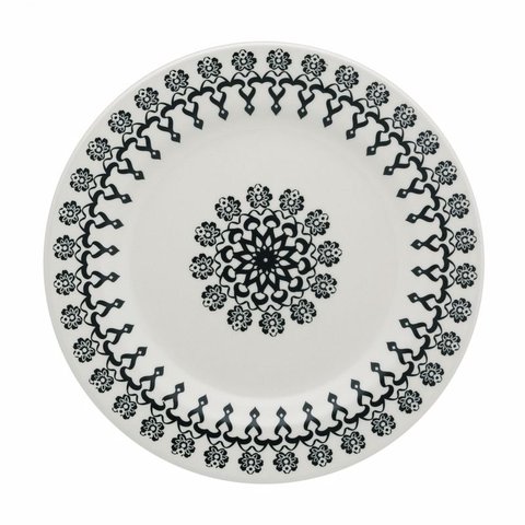 Kit 4 Pratos Rasos Donna Folk Oxford® Cerâmica 24cm
