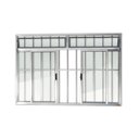 Ver imagem 1 de Janela de Aluminio de Correr com Bandeira 100x120cm 4 Folhas com Grade Vidro Liso Plus Brimak