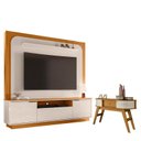 Ver imagem 1 de Estante Home Theater Nilo sem Pés com Aparador Estoril Cinamomo Off White - Madetec