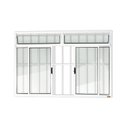 Ver imagem 1 de Janela Plus 4 Folhas com Bandeira e Grade Vidro Liso 100cm X 200cm Brimak