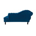 Ver imagem 6 de Recamier Decorativo Divã Amsterdã 147cm Lado Direito Couro Azul Marinho