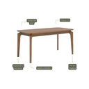 Ver imagem 2 de Mesa Multiuso Cozinha Ficus Natuame C/ Tampo Madeirado 160x80cm Carvalho/cinamomo - Cimol