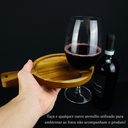 Ver imagem 2 de Kit 2 Tábuas Prato Petisqueira de Teca Suporte Taça Copo