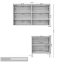 Ver imagem 3 de Armários Multiuso para Área de Serviço 3 Peças com 6 Portas Divina Marrom/Cinamomo/Titânio