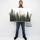 Ver imagem 2 de Quadro Decorativo Árvores em tela Canvas TACOLADO PAPEL DE PAREDE Moldura Flutuante 4,5cm Freijó 90