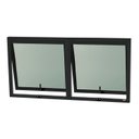 Ver imagem 1 de Janela de Alumínio Maxim-Ar 2 Seções 60x120cm Vidro Mini Boreal Confort Brimak Preto