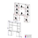 Ver imagem 4 de Mesa de Costura com Estante e 2 Portas para Ateliê 180cm Multimóveis MP6112 Branco