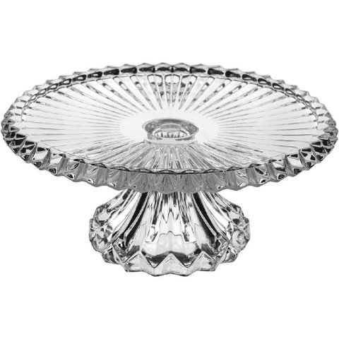 Prato Bolo Boleira Redondo Home&co Eco Crystal 12x27x27cm Transparente