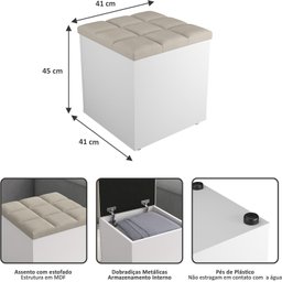 Puff Bau Helena:cinza - 5