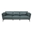 Ver imagem 1 de Sofá de Couro Lexus 3 Lugares Couro Turquese - Mempra