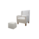 Ver imagem 1 de Poltrona Amamentação Sophia C/puff Reto Boucle Bege - Montanaris Decor