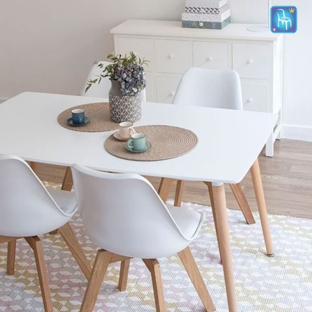 Cadeira para Mesa de Jantar Sala Cozinha Escrivaninha Saarinen Design Leda Branca - 5