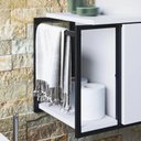 Ver imagem 2 de Gabinete Suspenso para Banheiro 80cm P1019 Branco com Cuba Berlin Preta