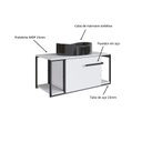 Ver imagem 5 de Gabinete Suspenso para Banheiro 80cm P1019 Branco com Cuba Berlin Preta
