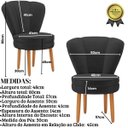 Ver imagem 3 de Kit 3 Cadeiras para Mesa de Jantar Estrutura em Madeira Maciça Tecido Veludo Premium Pés Palito