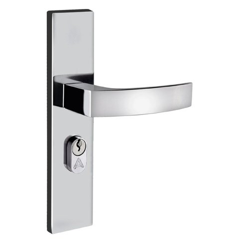 Fechadura Entrada Espelho S40 Cromado Quadratta Curva Aliança