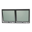 Ver imagem 1 de Janela de Alumínio Maxim-Ar 2 Seções 60x120cm Vidro Mini Boreal Plus Brimak Preto