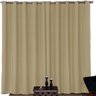 Cortina para Sala ou Quarto 4,00x2,80m Blackout Tecico para Varão de 3 Metros - Palha - 2
