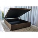 Ver imagem 2 de Cama Box Baú Casal Preto Suede 138x188 Marrom