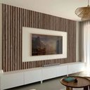 Ver imagem 6 de Kit 10 Unidades de Painel Ripado Teca Envelhecida Prime Pvc para Decoração Moderna de Ambientes 2,9m