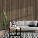 Ver imagem 5 de Kit 10 Unidades de Painel Ripado Teca Envelhecida Prime Pvc para Decoração Moderna de Ambientes 2,9m