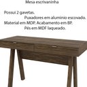 Ver imagem 3 de Mesa Escrivaninha para Escritório Home Office ME4128 MDP Nogal - Gran Belo