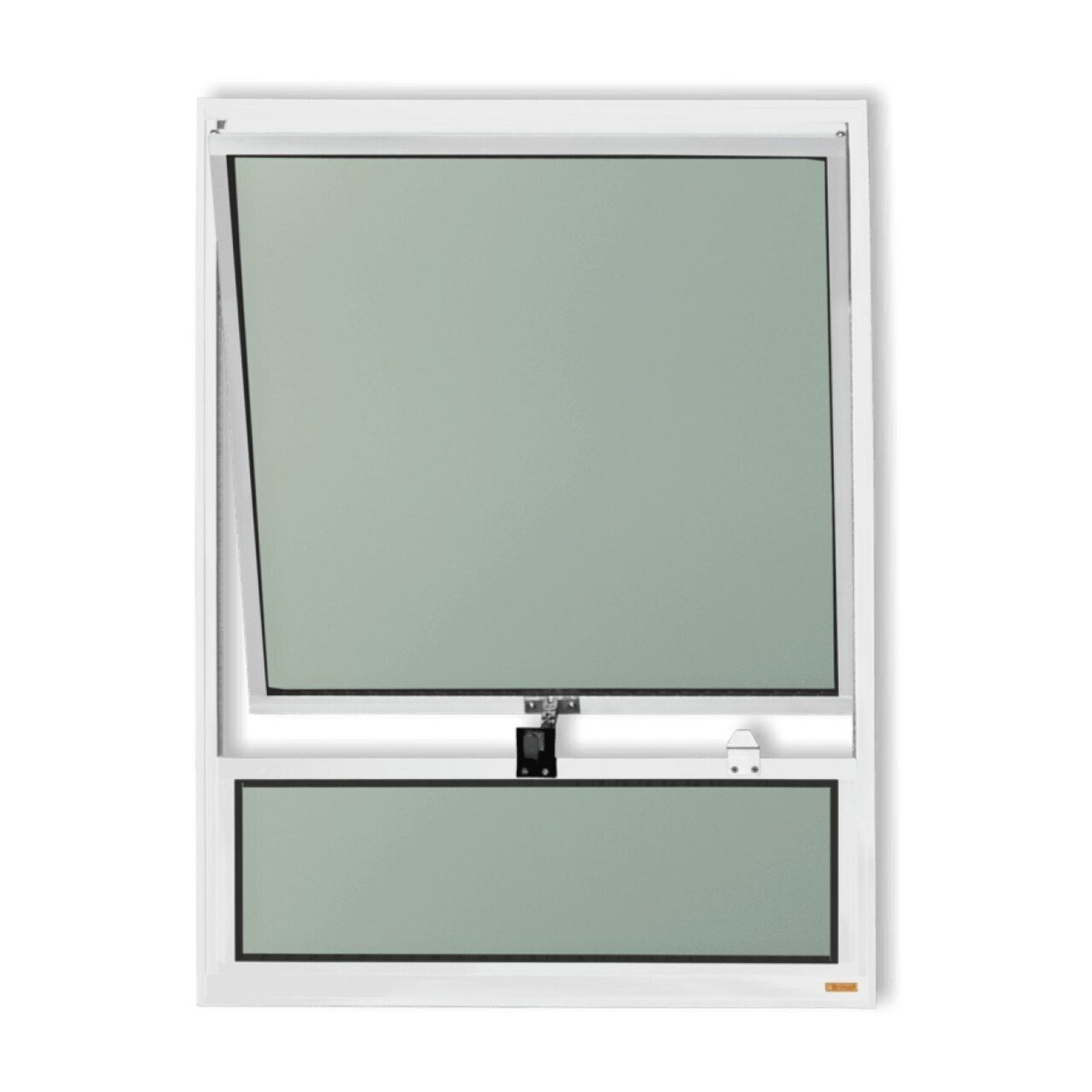 Janela de Alumínio Maxim-Ar com Bandeira 80x80cm Vidro Mini Boreal Plus Brimak