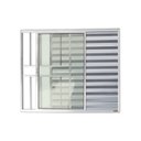 Ver imagem 1 de Janela de Aluminio Veneziana de Correr 100x100cm 3 Folhas com Grade e Vidro Liso Confort Brimak Bril