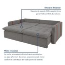 Ver imagem 7 de Sofá Cama Retrátil e Reclinável 3 Lugares Linho Cinza Michigan 200cm Yescasa
