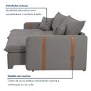Ver mais imagens de Sofá Cama Retrátil e Reclinável 3 Lugares Linho Cinza Michigan 200cm Yescasa
