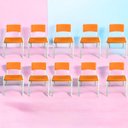 Ver imagem 1 de Kit 10 Cadeira Iso Infantil Laranja Escolar e Creche
