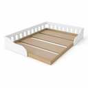 Ver imagem 5 de Cama Infantil de Chão Montessoriana de Casal com Proteção Lateral BCA33 Cor Branco/Mel - BRV Móveis