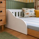 Ver imagem 6 de Cama Infantil de Chão Montessoriana de Casal com Proteção Lateral BCA33 Cor Branco/Mel - BRV Móveis
