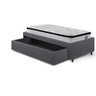 Base Box Cama Solteiro Sapateira Suede Cinza e Colchão Cama Inhouse Ecoflex 88x188 - 8