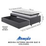 Base Box Cama Solteiro Sapateira Suede Cinza e Colchão Cama Inhouse Ecoflex 88x188 - 5