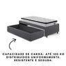 Base Box Cama Solteiro Sapateira Suede Cinza e Colchão Cama Inhouse Ecoflex 88x188 - 3