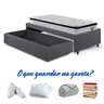 Base Box Cama Solteiro Sapateira Suede Cinza e Colchão Cama Inhouse Ecoflex 88x188 - 12