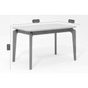 Ver imagem 5 de Mesa P/ Cozinha Cimol Ficus C/ Tampo Madeirado C/ Vidro 130cm Carvalho/off White
