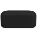Ver imagem 3 de Kit 02 Puffs Decorativos Orgânicos para Living Quarto 100cm Doha W01 Bouclê Preto - Lyam Decor