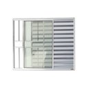 Ver imagem 1 de Janela de Aluminio Veneziana de Correr 120x120cm 3 Folhas com Grade e Vidro Liso Confort Brimak Bril