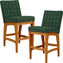 Ver imagem 1 de Kit 02 Banquetas Baixa Cozinha Bancada L02 Verde Musgo