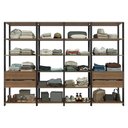 Ver imagem 7 de Guarda-roupa Closet Modulado 4 Gavetas 18 Prateleiras 258cm Valencia Madesa