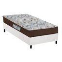 Ver imagem 1 de Cama Box Solteiro: Colchão Espuma D45 Ortobom /EP Fort Tech ISO 150 + Base CRC Suede White(78x188)