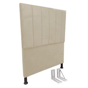 Cabeceira de Cama Box Viúva + Frame 130cm Estofada Laura Bg